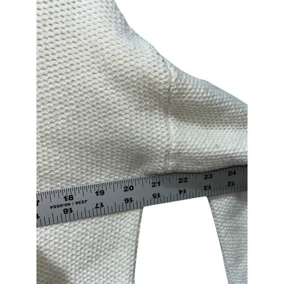 Madewell Women's Turtleneck Sweater Off White Size Small Textured Knit - Picture 6 of 8